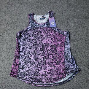 NEW $58 Janji Helio Tech Tank Top Batik Purple Polyester Womens S Small